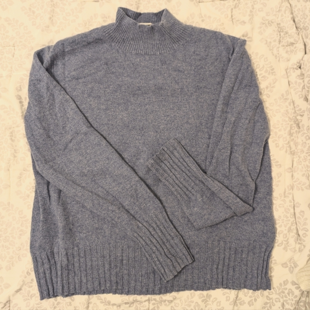 J. Crew 100% Cashmere Mock Neck Sweater